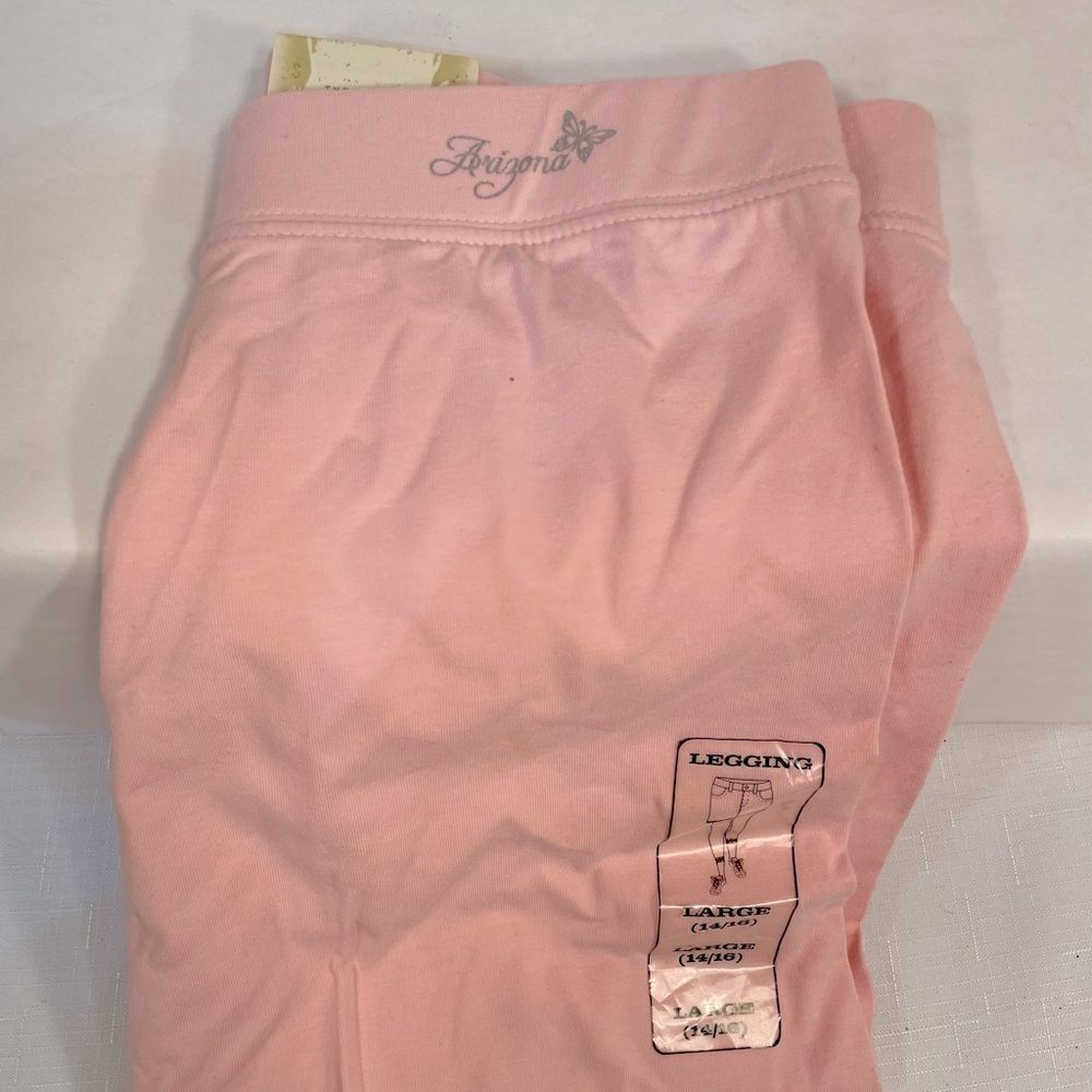 PEARL PINK LACE CUFFED CAPRI LEGGINGS SIZE LARGE (14-16) by ARIZONA